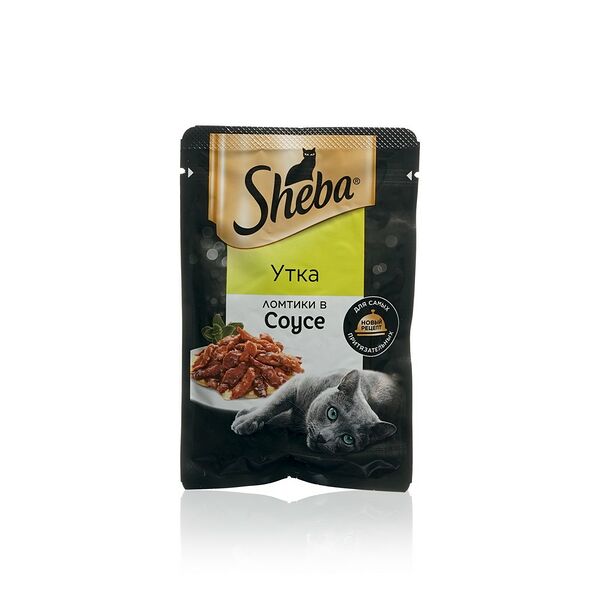 Влажный корм для кошек Sheba Ломтики в соусе с уткой 75 г