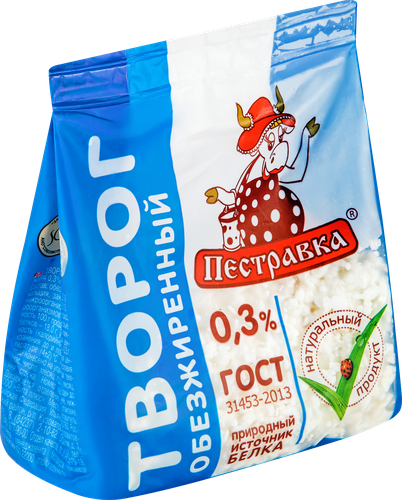 

Творог ПЕСТРАВКА 0,3%, без змж, 300г