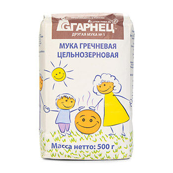 Мука гречневая Гарнец цельнозерновая без глютена