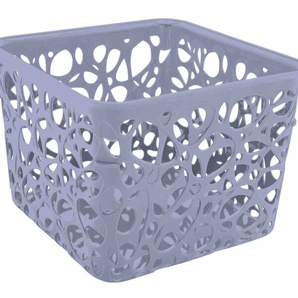 Корзина для хранения Архимед цвет: голубой, 19×19×14,5 см