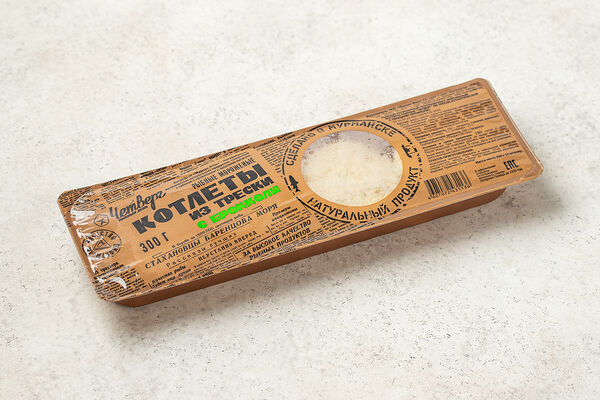 Котлеты из трески с брокколи, замороженные, 300 г(Продукт замороженный)