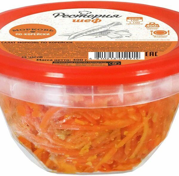 Салат Рестория Шеф Морковь по-корейски 400г