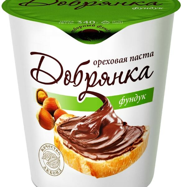 Паста ореховая Акконд Добрянка Фундук 340г
