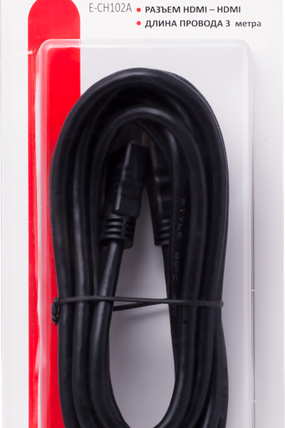 Кабель ОТЛИЧНАЯ ЦЕНА/365 ДНЕЙ HDMI-HDMI 3м Арт. E-CH102A
