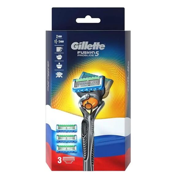 Станок для бритья ProGlide Flexball со сменной кассетой + сменные кассеты для бритья 2 шт., Gillette Fusion, Польша