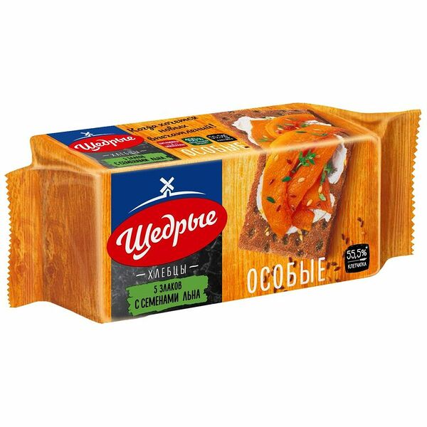 Хлебцы Щедрые особые 5 злаков с семенами льна