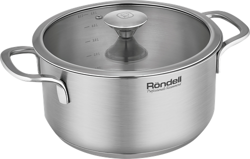 Кастрюля RONDELL Modern, нержавеющая сталь, индукция, 4.8л, Арт. 1748-RD-01