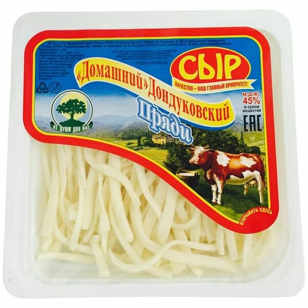Сыр Дондуковский Пряди домашний 45%, 100г