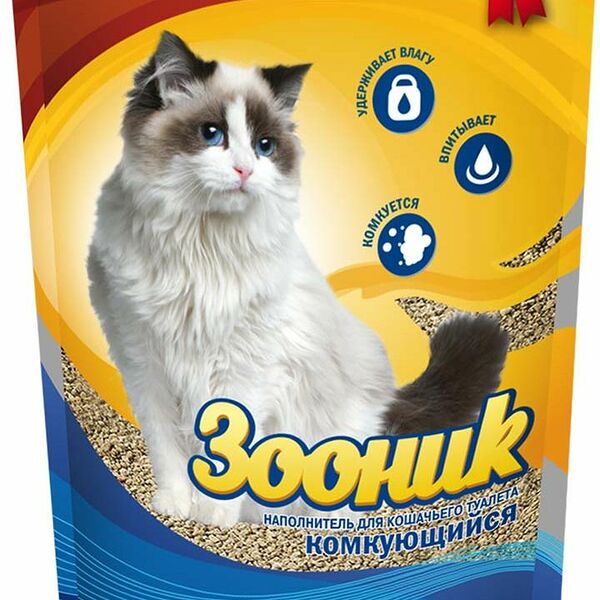 Зооник наполнитель минеральный комкующийся 4,2 кг.