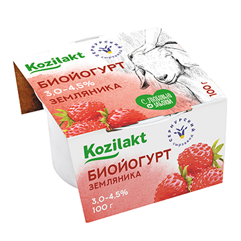 

Биойогурт Kozilakt козий земляника 100 г
