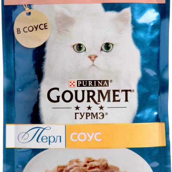 Корм для взрослых кошек Purina Гурмэ Перл Лосось в соусе