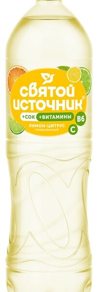 Напиток Святой Источник Вода + Сок Лимон-Цитрус 1.5л