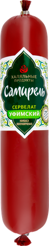 

Колбаса полукопченая Самирель Халяльные Продукты Сервелат Уфимский 350 г
