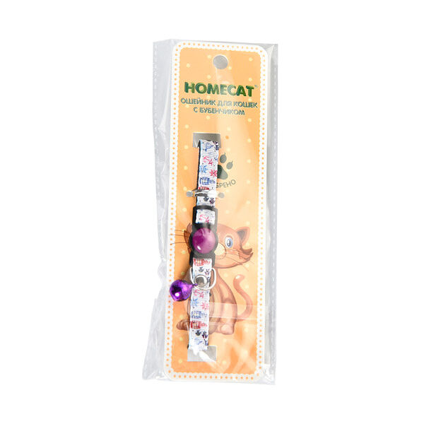 HOMECAT Ошейник для кошек с бубенчиком Рыбки 20-30см