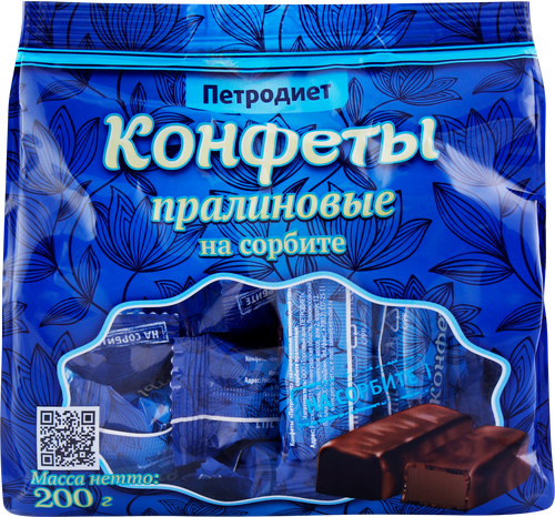 

Конфеты Петродиет Северный полюс на сорбите пралиновые 200 г