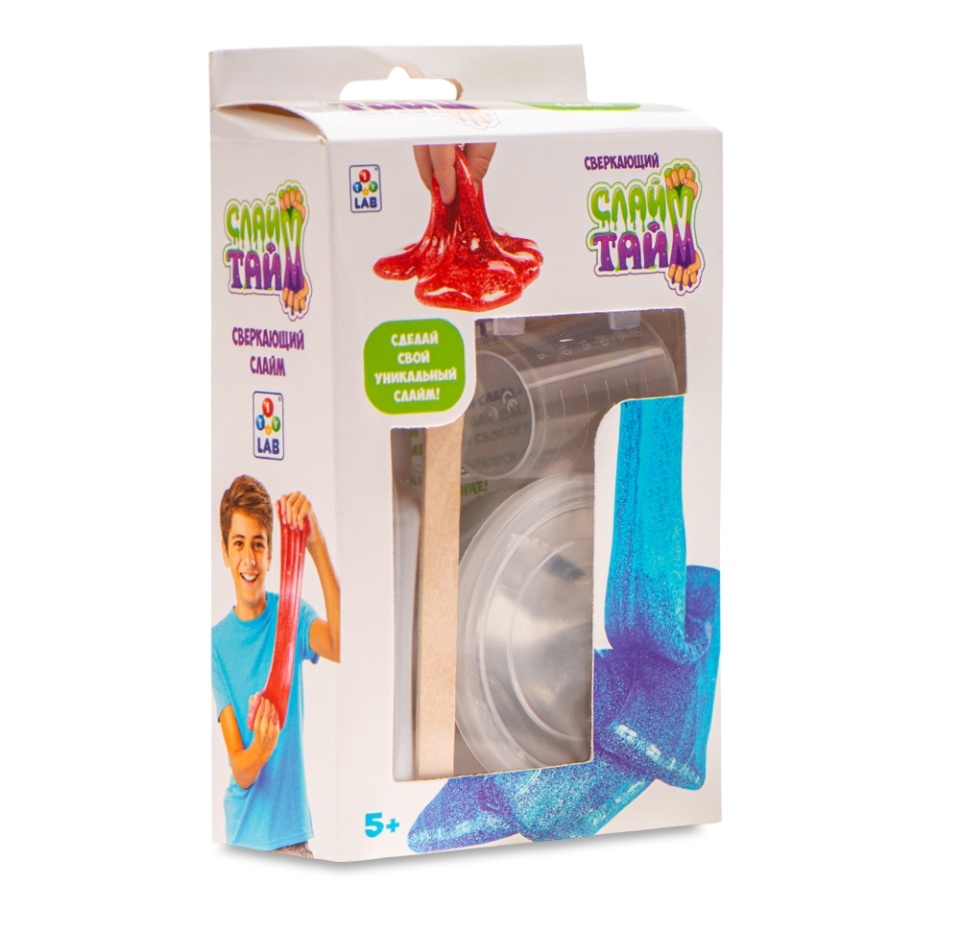 

Слайм Тайм- Набор 1 TOY "Сделай слайм" с блёстками, 172 г