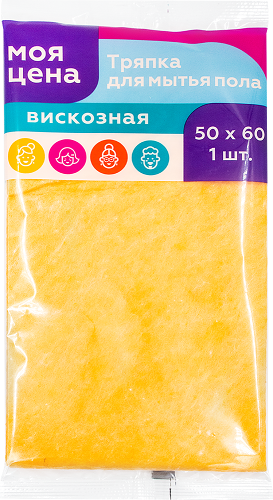 Тряпка для мытья пола Моя цена вискозная 50x60 см