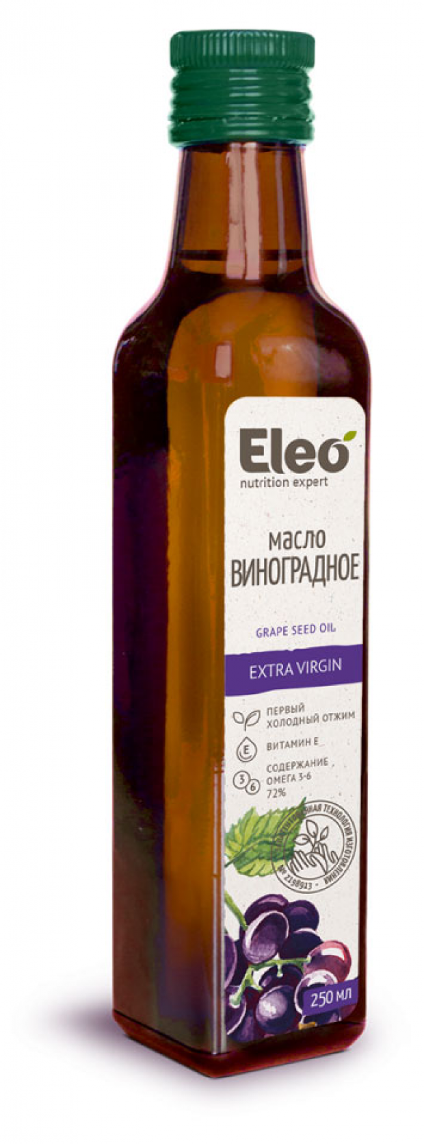 

Масло виноградное extra virgin (экстра верджин) ТМ Eleo (Элео) 250 мл