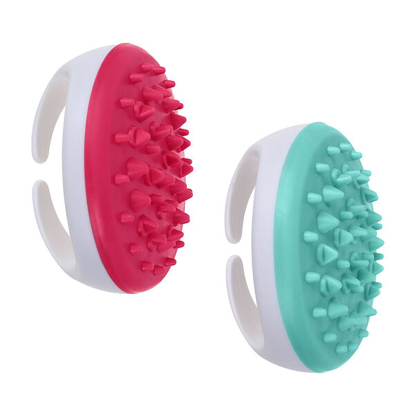 By массажёр для тела, силикон, пластик, 11x6см, 2 цвета