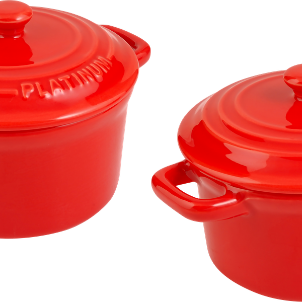 Набор мини-кастрюль для запекания Homeclub Platinum Choice из керамики 250 мл, 2 шт