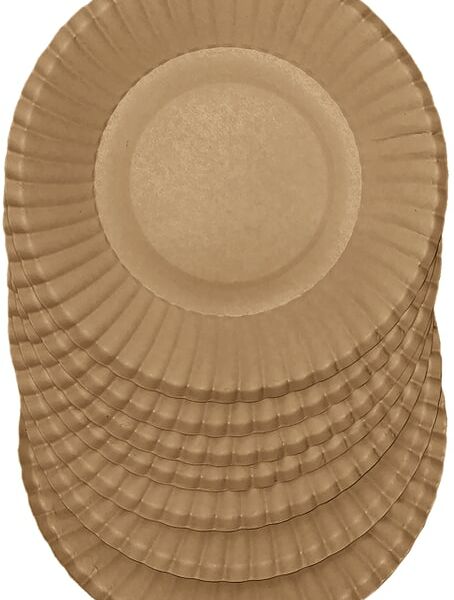 Тарелки бумажные Gratias крафт d23см 6шт