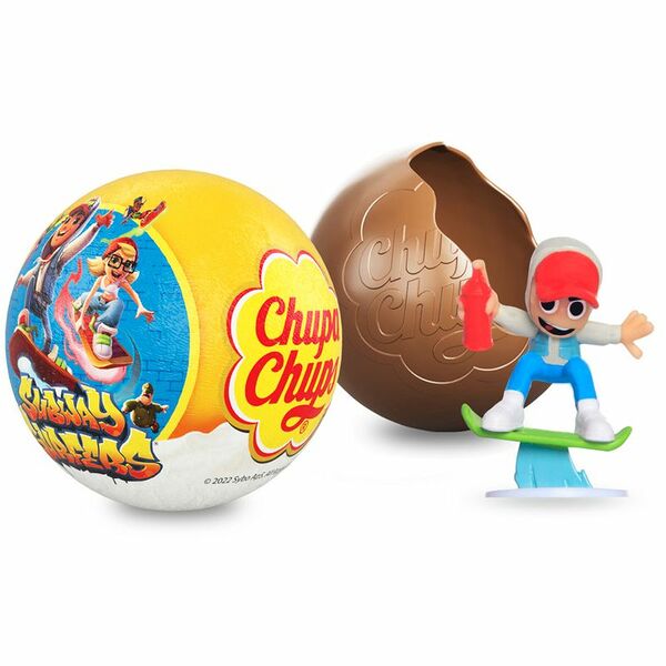Шар Chupa Chups из молочного шоколада с игрушкой-сюрпризом в ассортименте, 20г
