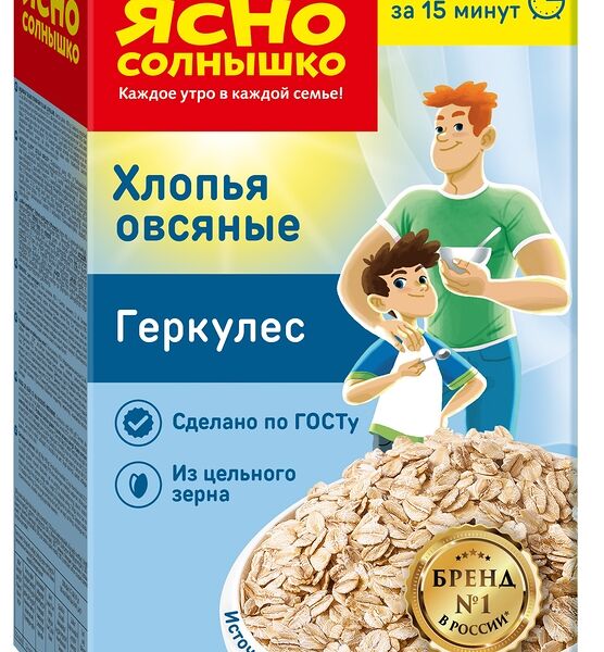 Хлопья Ясно солнышко овсяные Геркулес