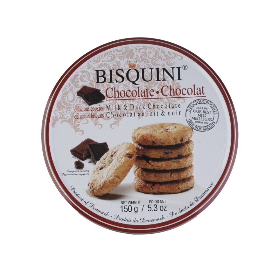 

Печенье Bisquini с кусочками молочного и темного шоколада 150 г