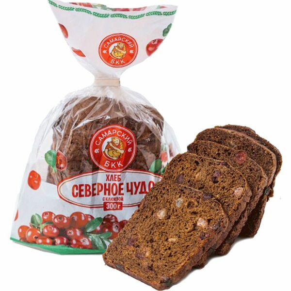 Хлеб Самарский БКК с клюквой в нарезке 300г
