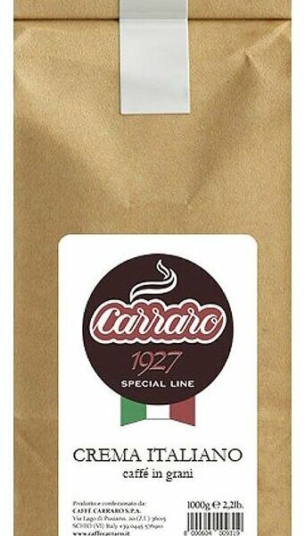 Кофе в зернах Carraro Crema Italiano