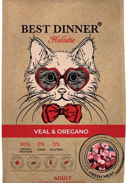 Сухой корм для кошек Best Dinner Телятина с Орегано 1.5кг