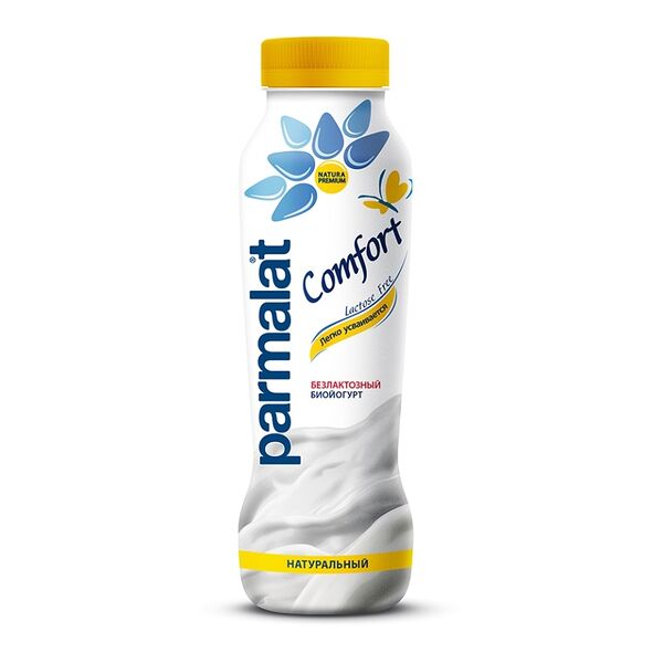 Биойогурт питьевой Parmalat Comfort натуральный безлактозный 290 г