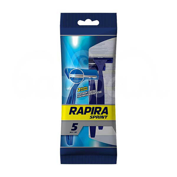 Станок для бритья Rapira Sprint 5шт Одноразовый 2 лезвия