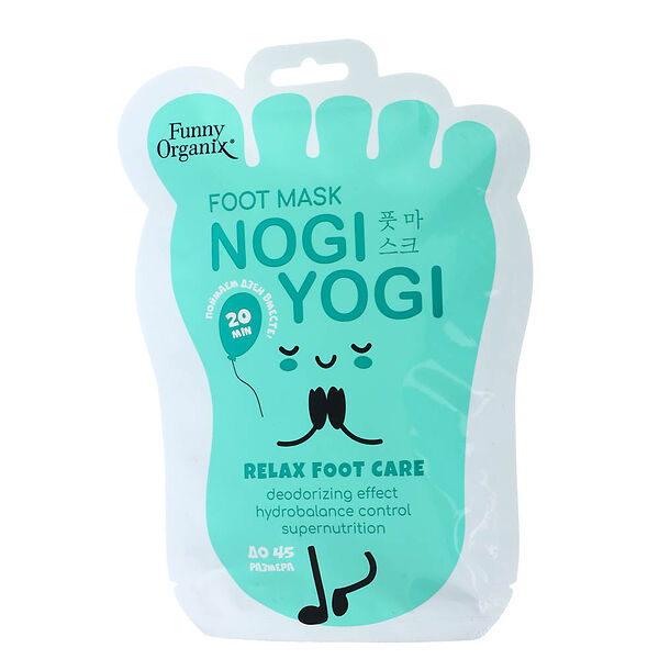 Маска-носочки Funny Organix для ухода за кожей ног ультрасмягчающая 40 г