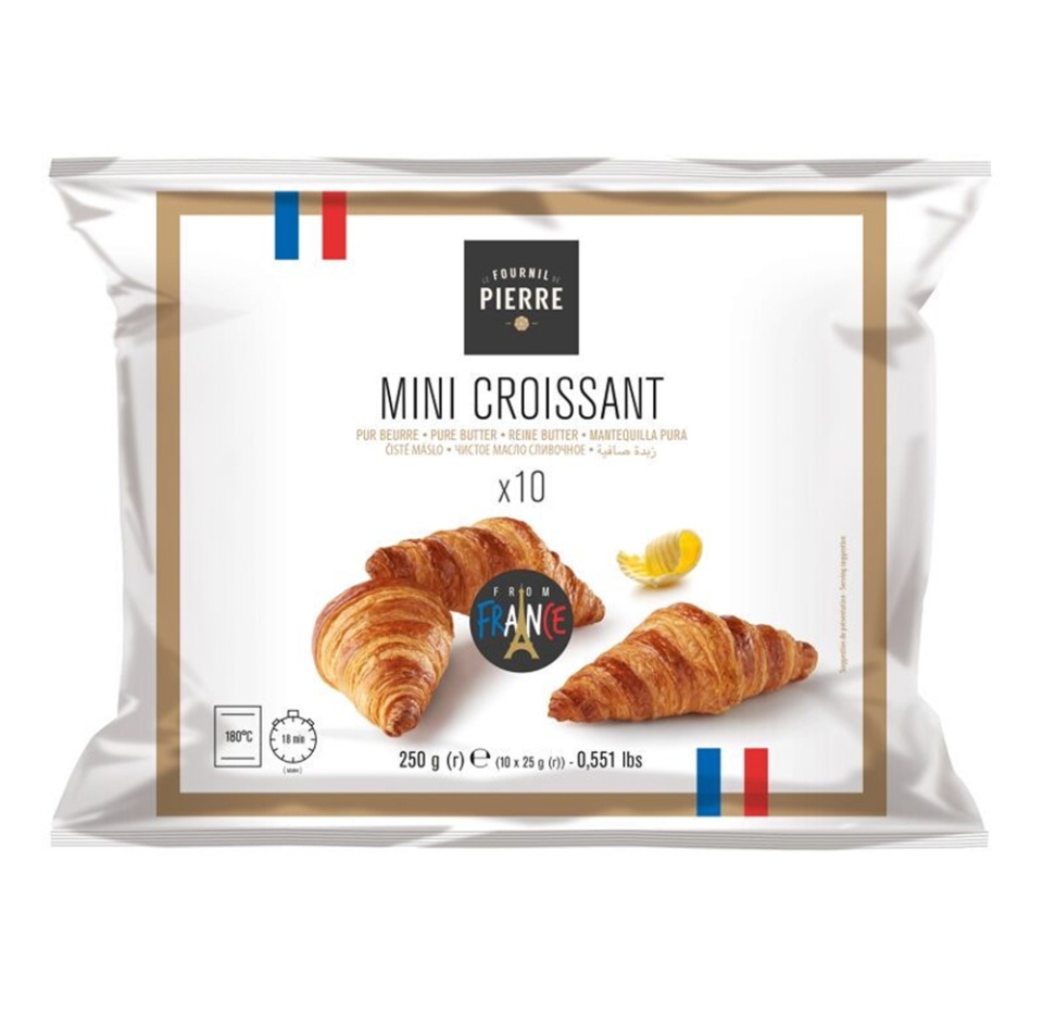 

Мини-круассаны Fournil de Pierre замороженные 25 г х 10 шт., 250 г, Франция