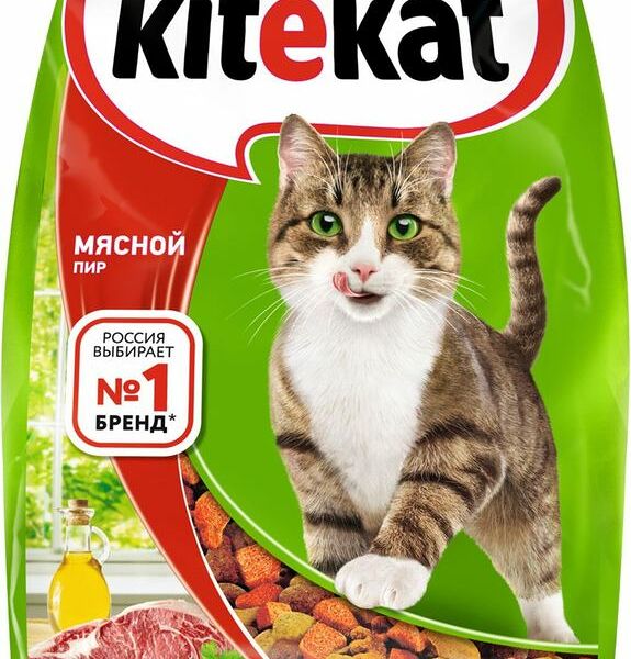 Корм сухой Kitekat Мясной пир для кошек 800г