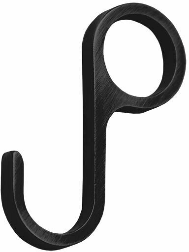Крючок на рейлинг LEMAX черный матовый 60х25х5 мм