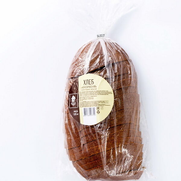 Хлеб Классический под. вес 0,85кг нарез.упак.Белая Хатка