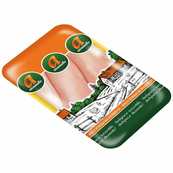 Филе куриное АКАШЕВО охл. подложка вес до 1.4кг