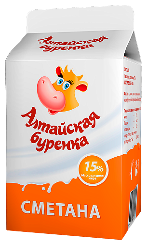 Сметана Алтайская Буренка 15%