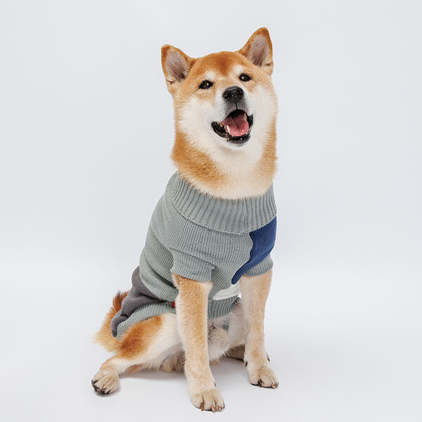 Свитер для собак, 45 см, серо-синий