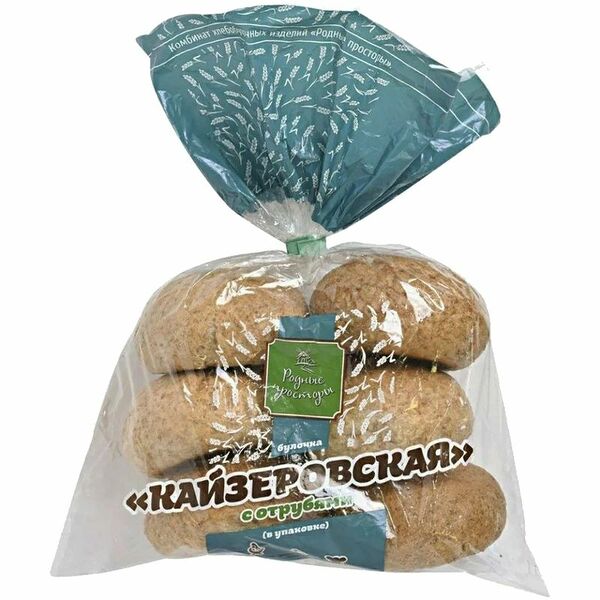 Булочка Родные Просторы Кайзеровская с отрубями, 300г