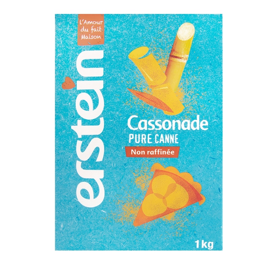 Сахар-сырец Erstein Cassonade Тростниковый, кусковой