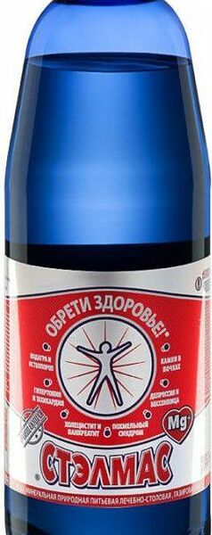 Вода Стэлмас MG+ минеральная газированная 1л