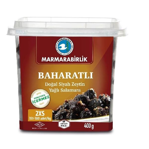 Маслины вяленые Marmarabirlik Baharatli в масле со специями 2XS