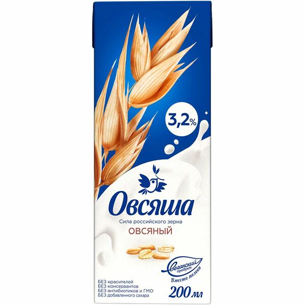 Напиток овсяный Овсяша 3,2%