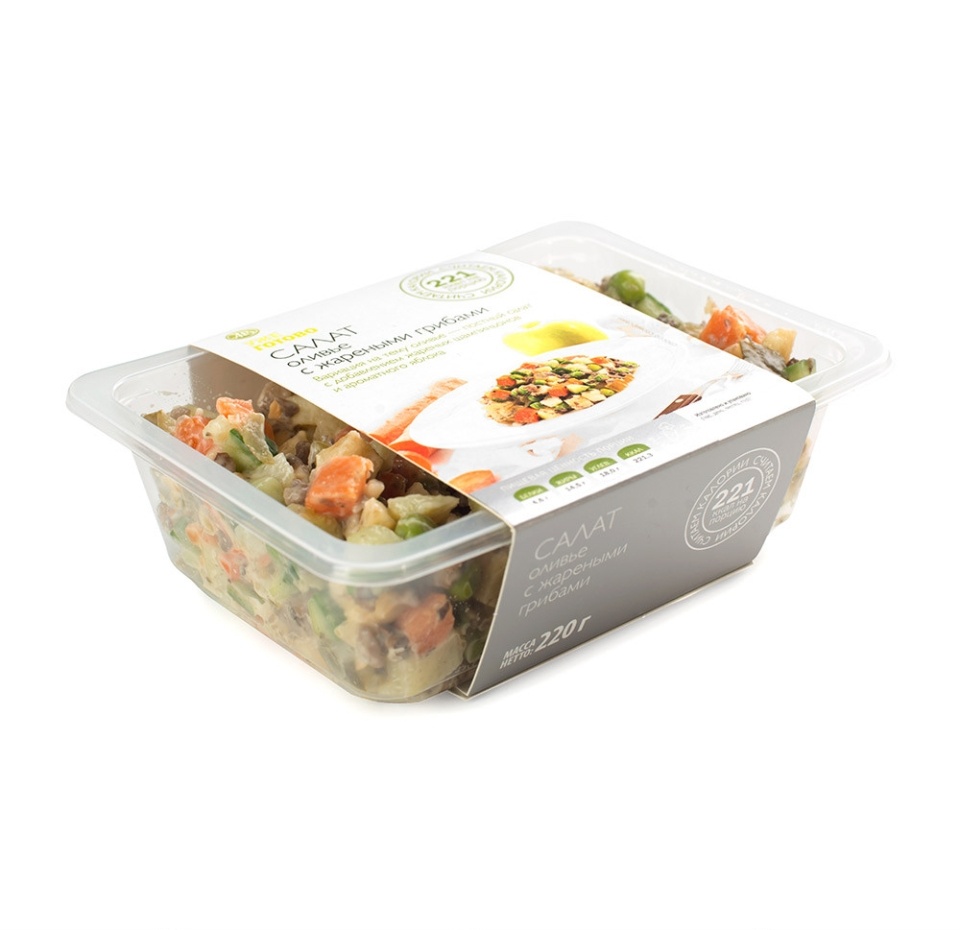 

Салат Оливье с жареными грибами 200г