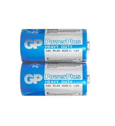 Батарейки GP PowerPlus Heavy Duty 14C R14S размер С 1.5V, 2 шт.