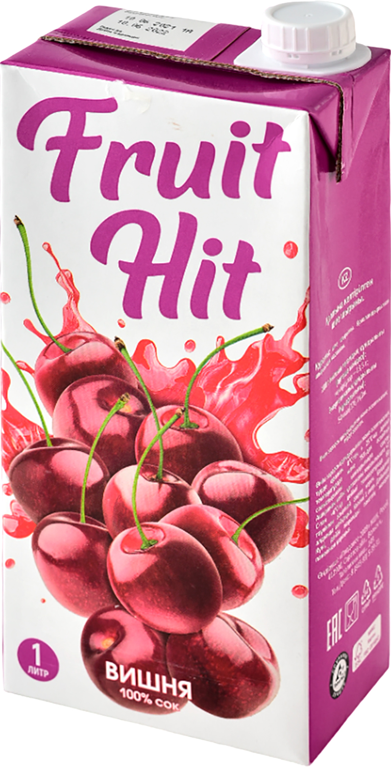 

Сок Fruit Hit 100% Вишня 1л