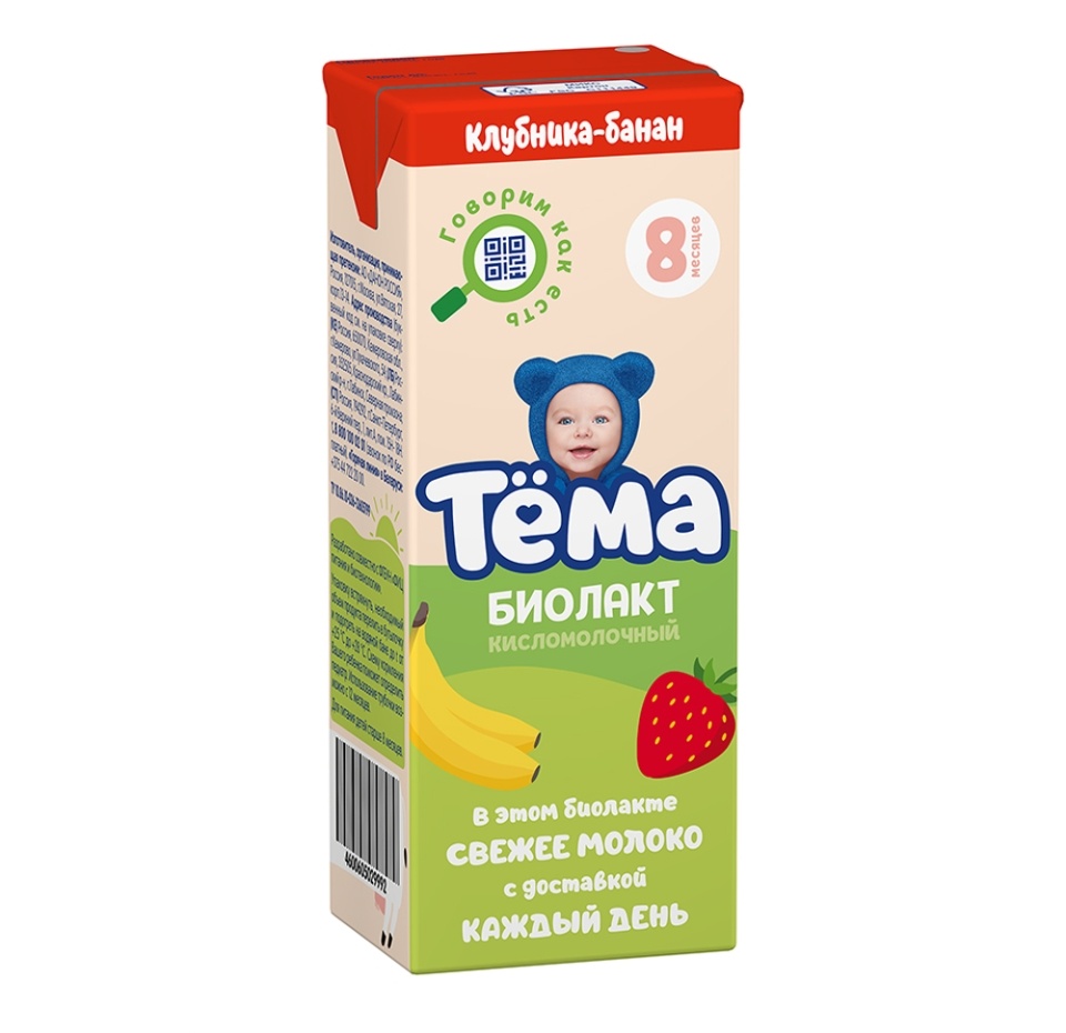

Биолакт Тёма клубника, банан 3% 206 г